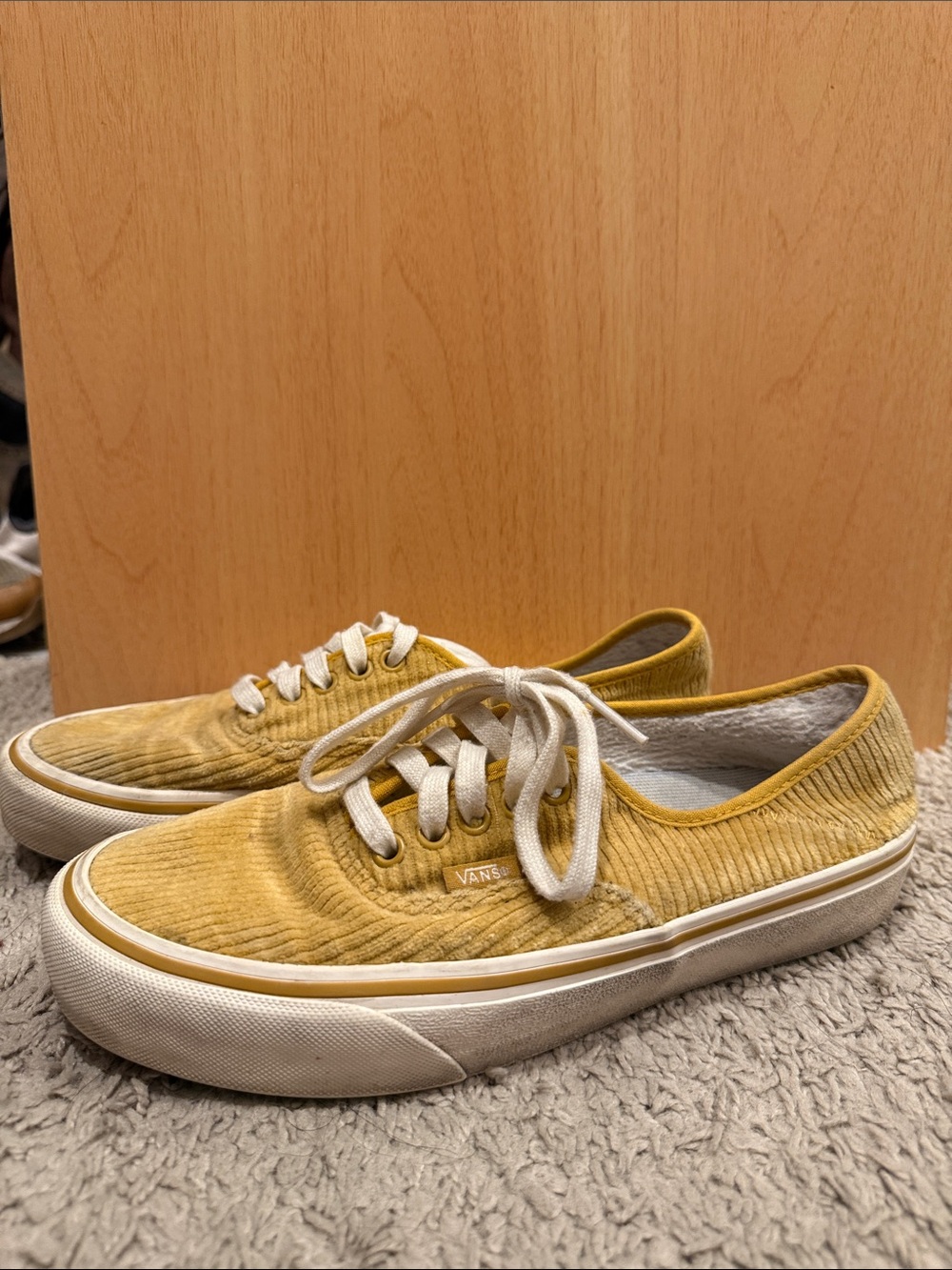 Vans Corduroy Low-Top Sneakers in Mustard Yellow